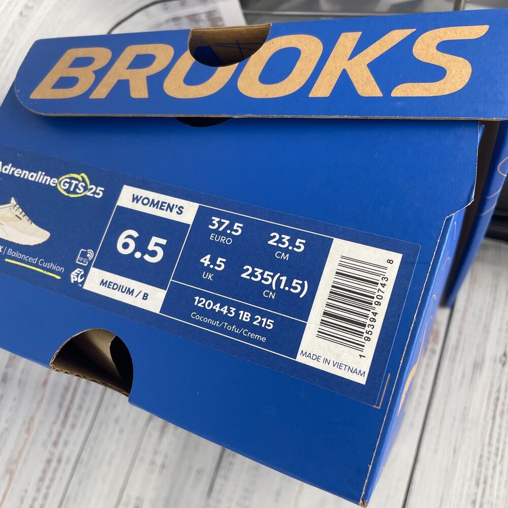 Brooks Adrenaline GTS 25 Women US 6.5B Running Shoe Coconut Tofu Crème - Picture 11 of 11